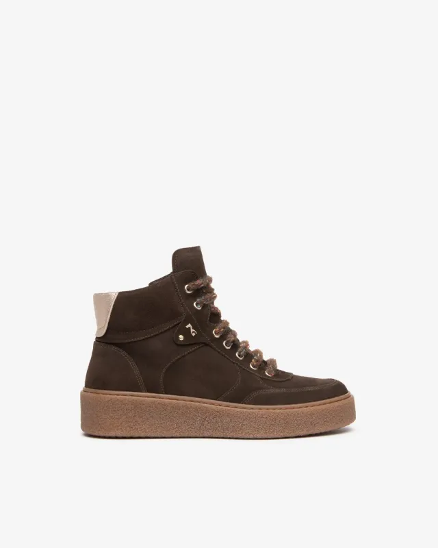 NeroGiardini Sneakers piele intoarsa high-top cu platforma