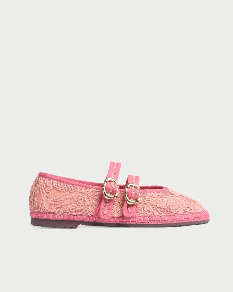 Flagelus Claire Veil Pink pantofi roz plasă