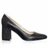 Catinca Shoes R12 NP pantofi piele negru puncte