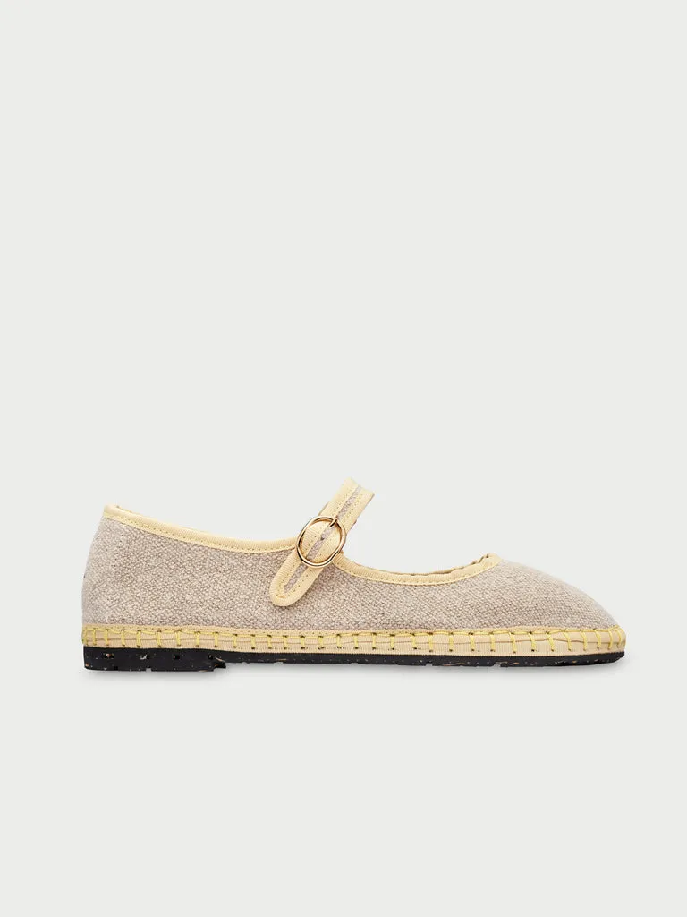 Flagelus Imelda pantofi Mary Jane bej deschis