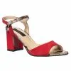 Catinca Shoes S15 RAS sandale dama rosii antilopa piele