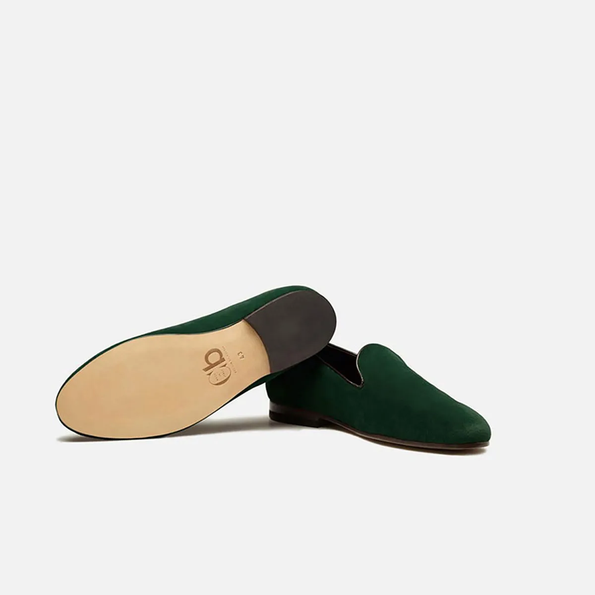 Cecilia Bringheli Positano pantofi slip-on velur verde