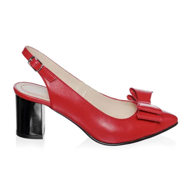 Catinca Shoes D18 R sandale piele naturala rosu