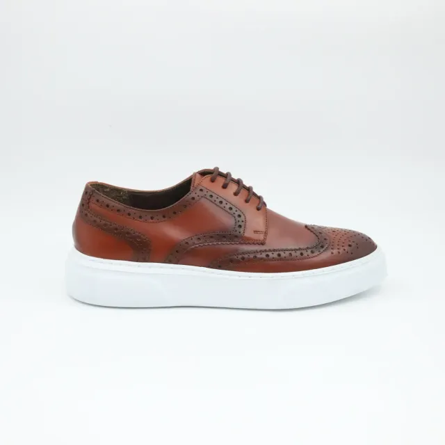 Lucas Shoes 519 sneakers coniac piele naturala