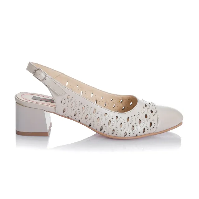 Catinca Shoes D16 BS sandale dama piele naturala bej sidef