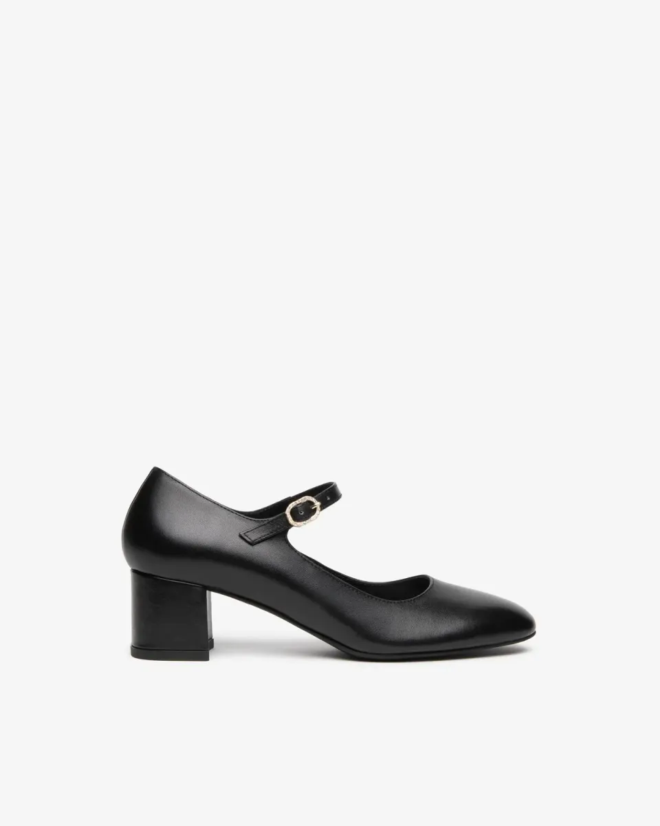 NeroGiardini pantofi Mary Jane piele toc 5 cm