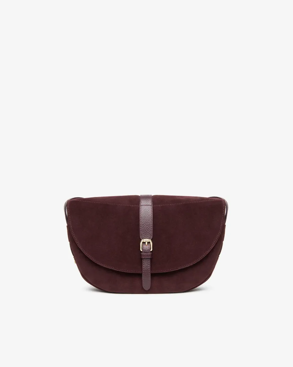 NeroGiardini Geanta Crossbody Piele Intoarsa cu Catarama