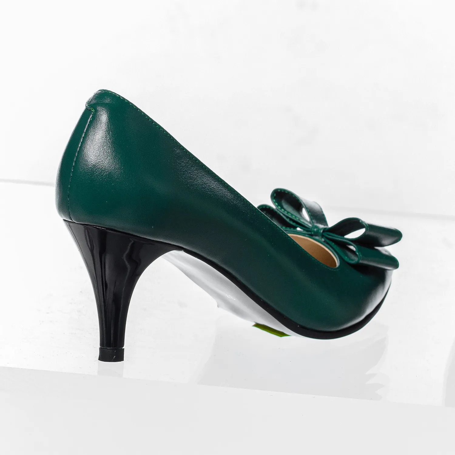 Catinca Shoes A20 VB pantofi dama verde funda piele naturala