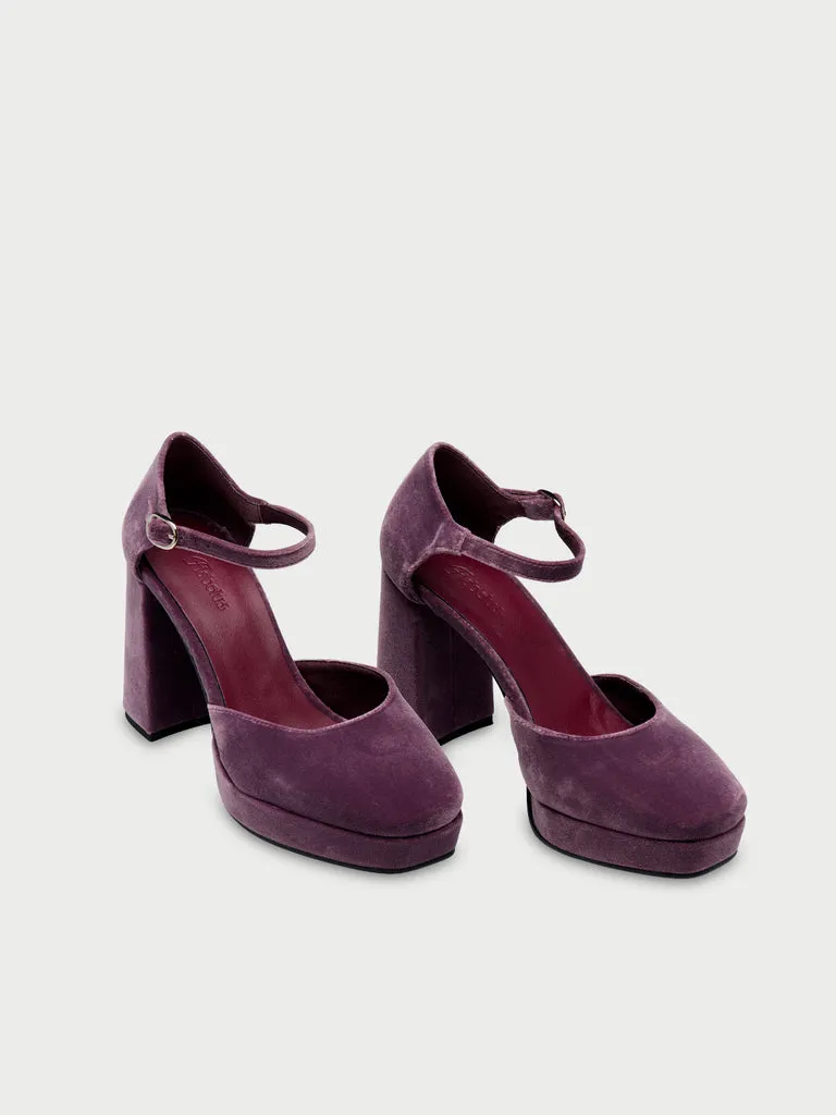 Flagelus Flamenco Heels pantofi lila catifea toc 9cm