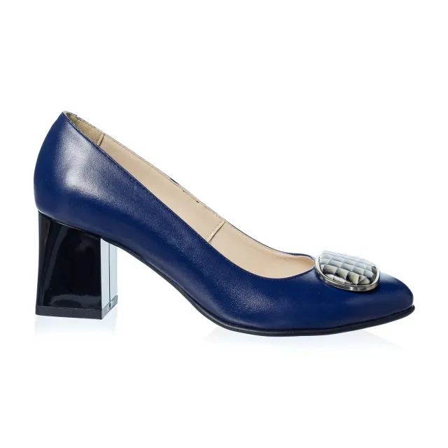 Catinca Shoes A39 BCV pantofi piele albastru croco