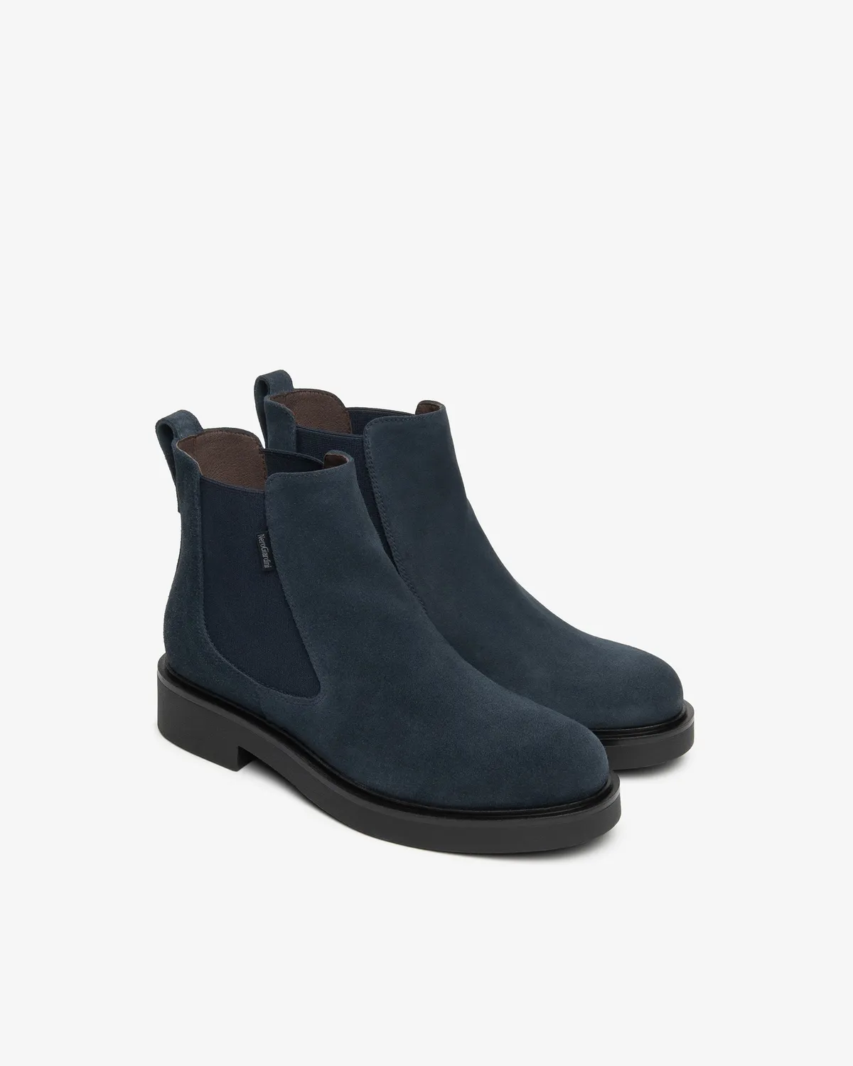 Ghete Chelsea NeroGiardini piele intoarsa toc 3,5 cm