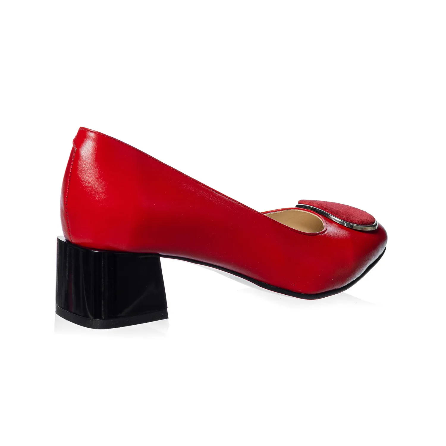 Catinca Shoes A21 RBRA pantofi dama piele rosu combinat