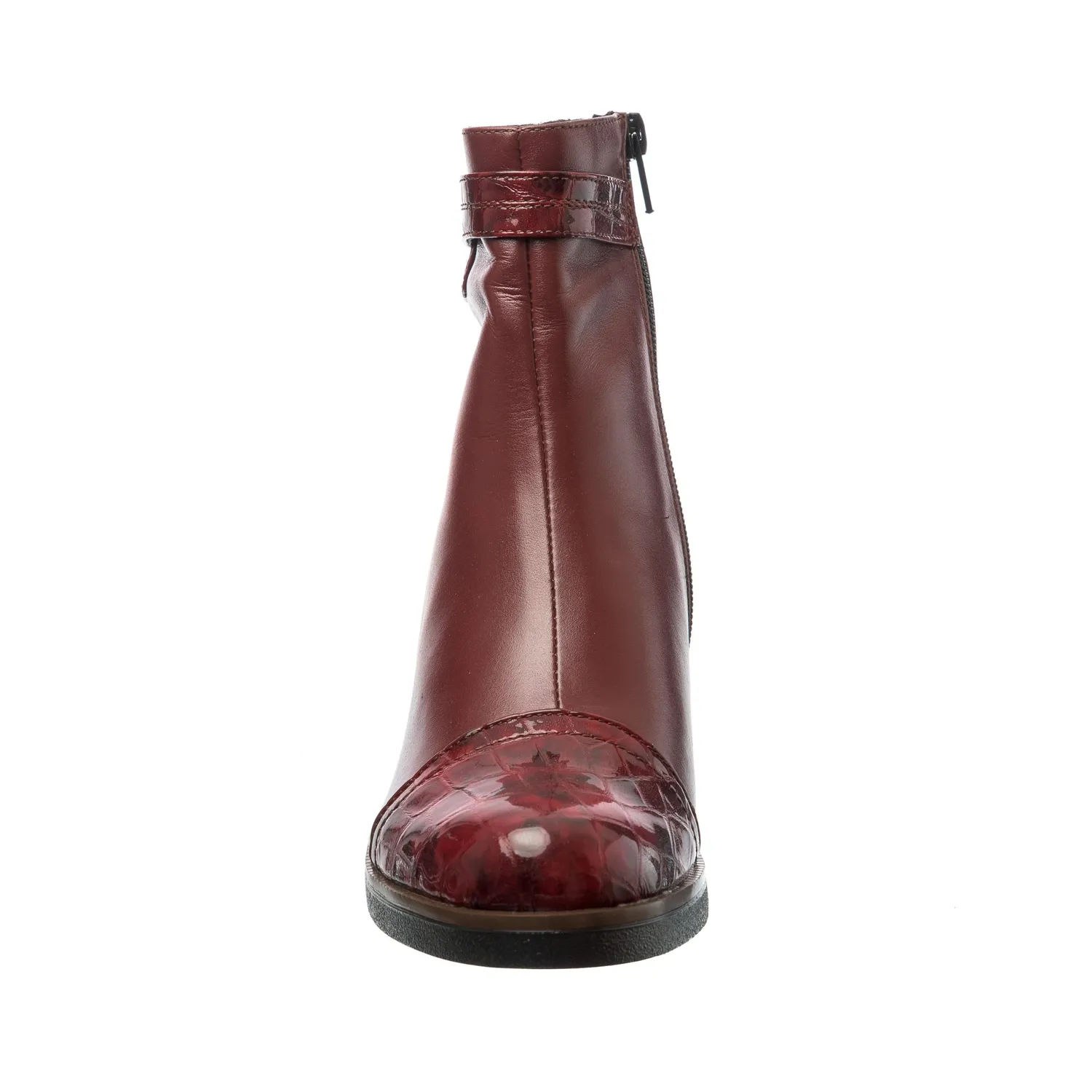 Catinca Shoes 80 BBC ghete dama piele bordo croco