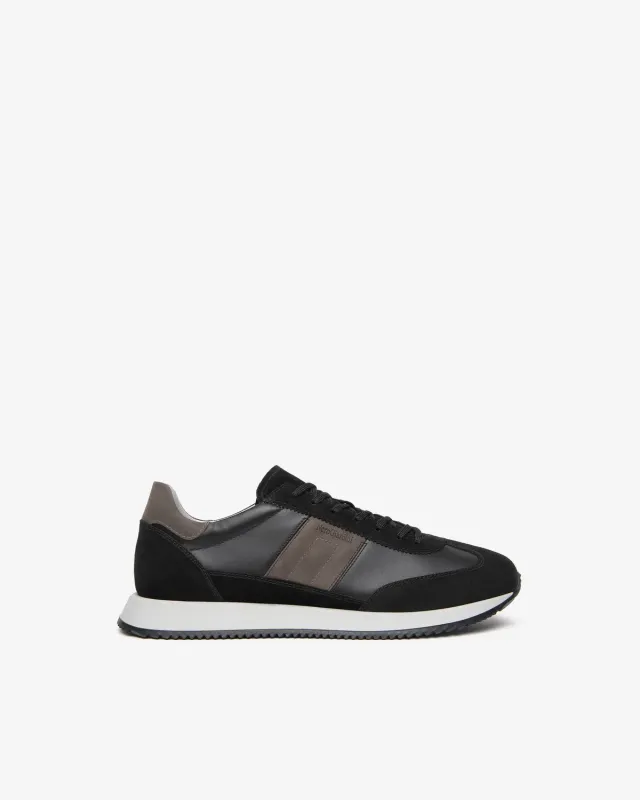 NeroGiardini pantofi sport barbati piele cu logo lateral