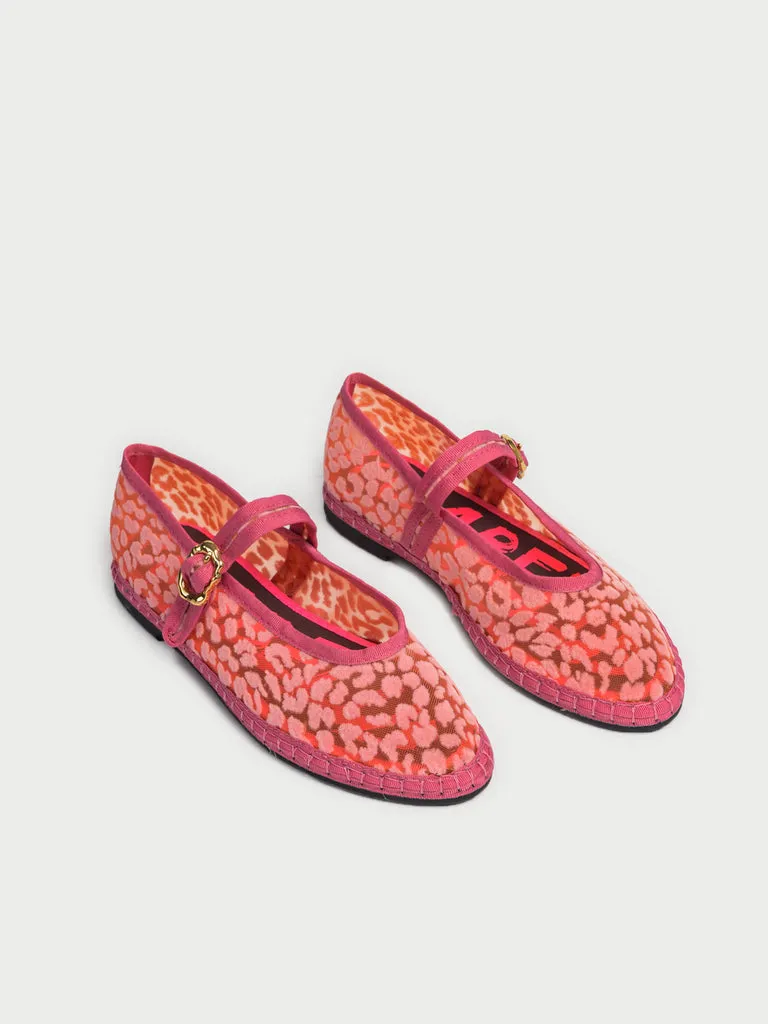 Flagelus Pierre Leopard Pink balerini roz leopard