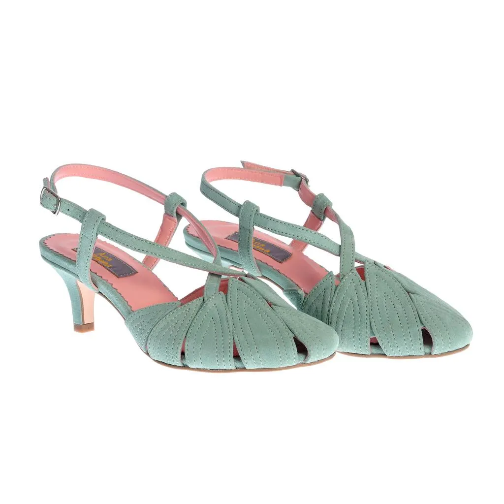 Ana Urbana Shoes Guadalajara sandale verde mentă petală roz