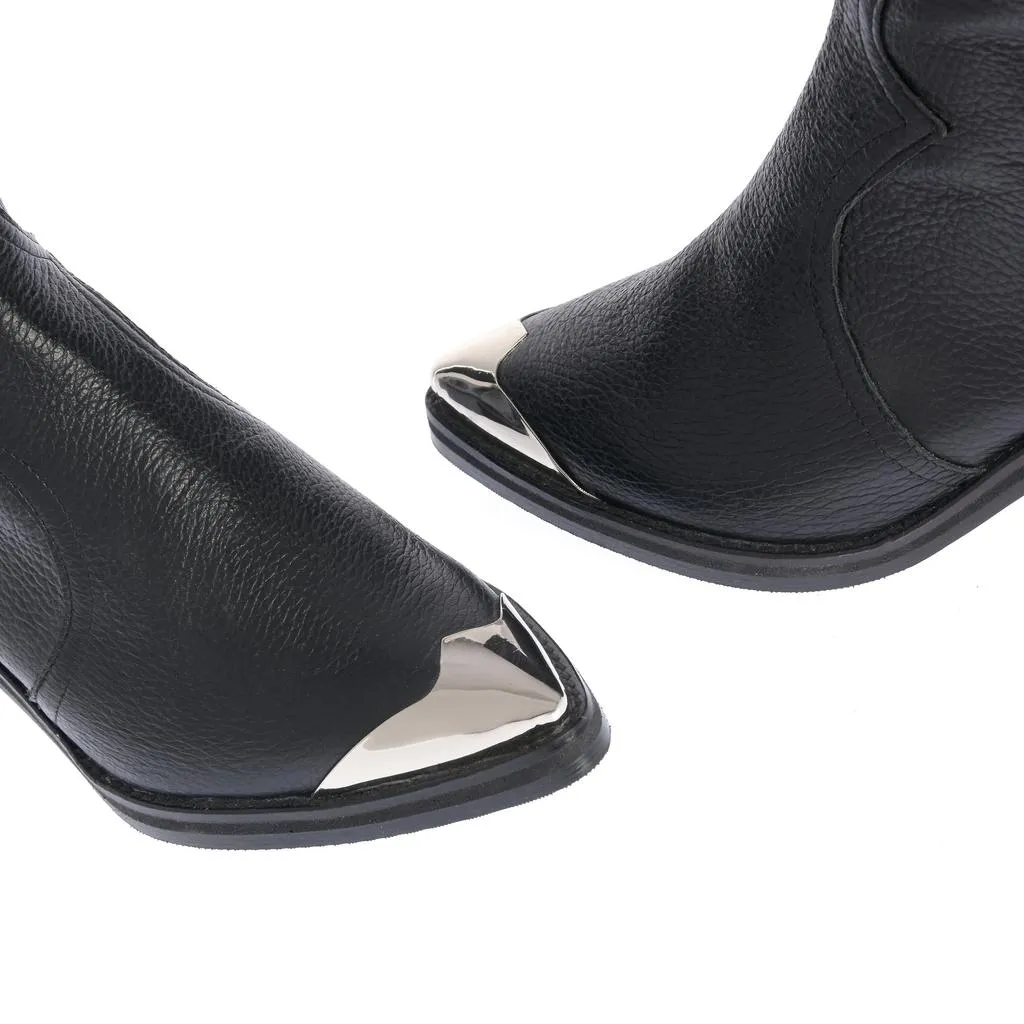 Ana Urbana Shoes Blair ciocate negre piele naturală