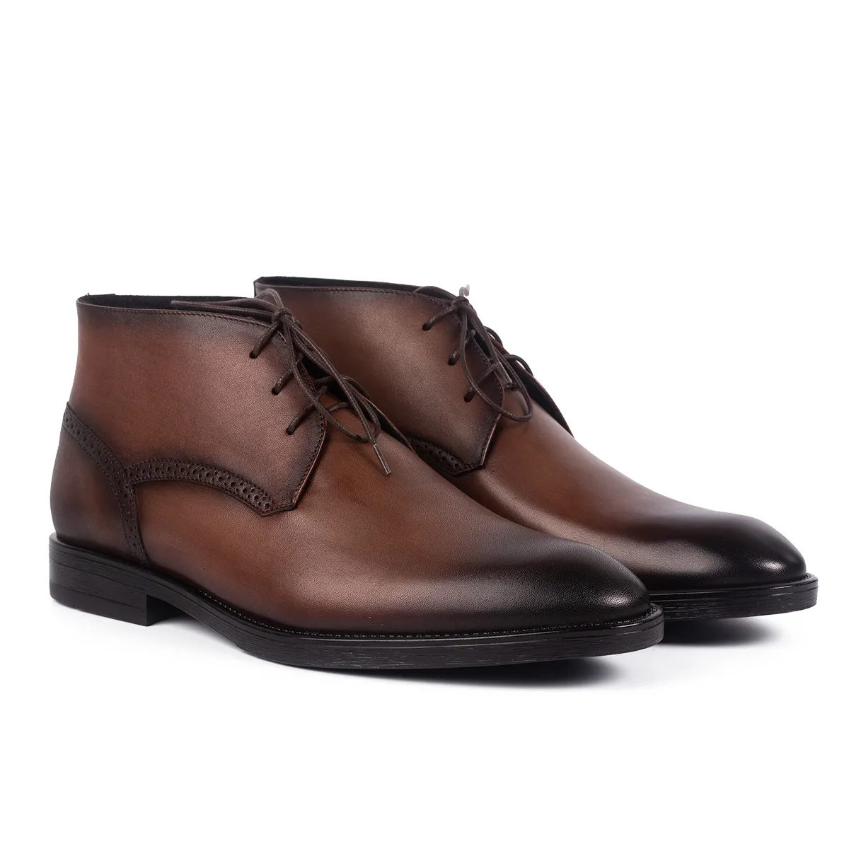 Ghete bărbați Lucas Shoes 851 Maro piele iarnă