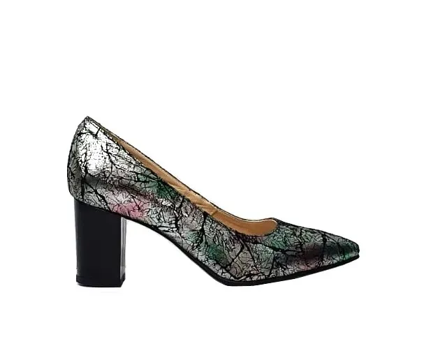 Catinca Shoes A9 VS pantofi dama piele verde straveziu