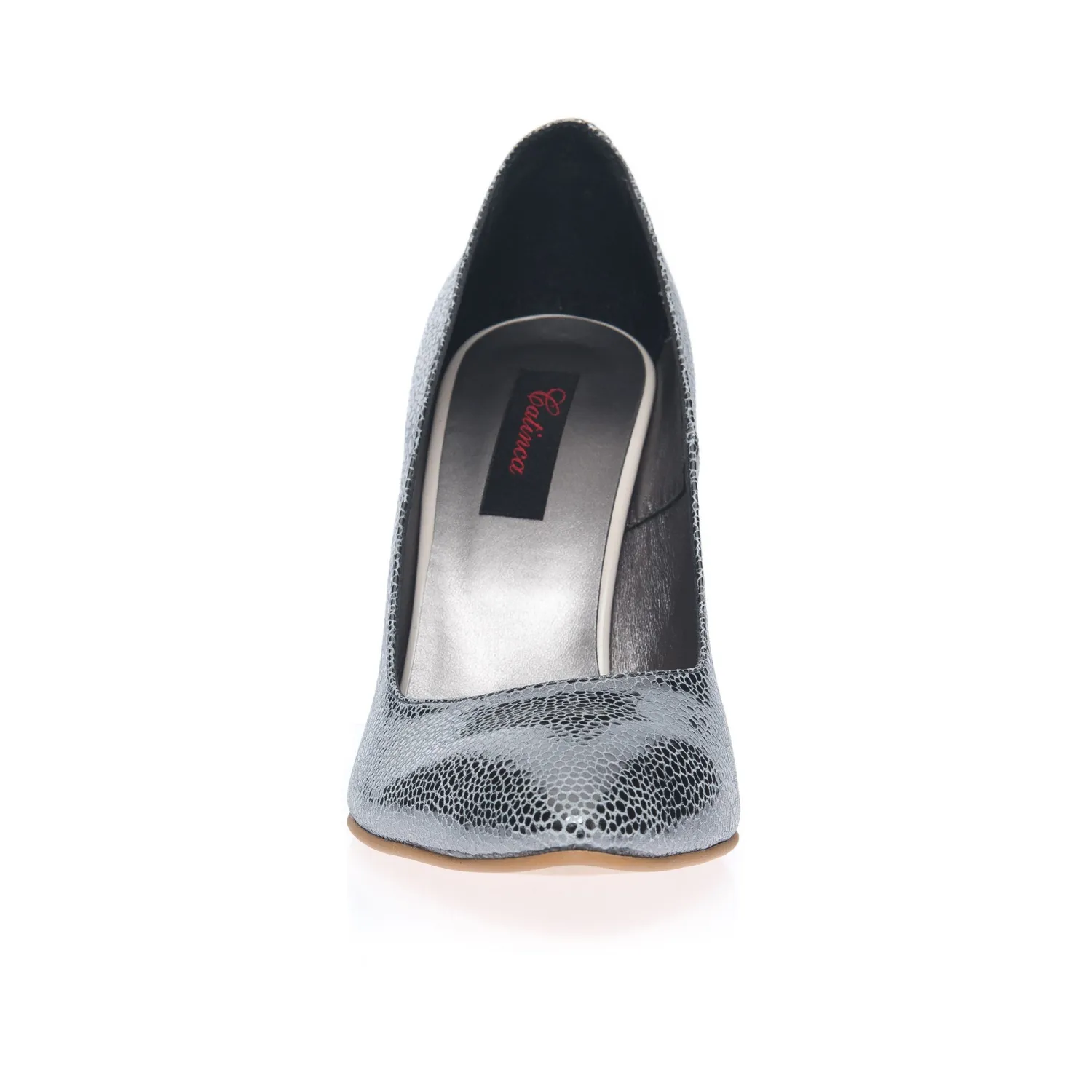 Catinca Shoes 2691 PA pantofi stiletto piele argintii