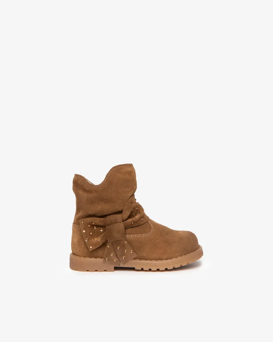 NeroGiardini Botine Bebe Fete Piele Intoarsa Usoare