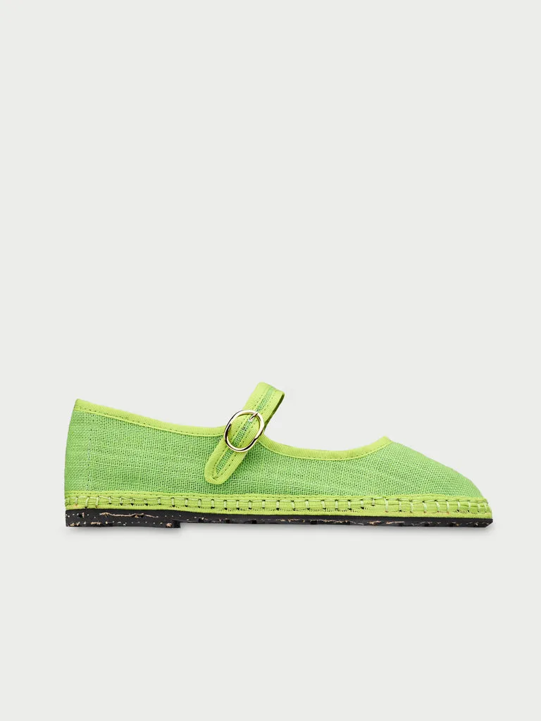 Flagelus Justina pantofi verde deschis Mary Jane in