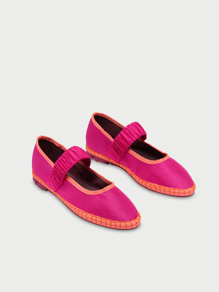 Flagelus Mafalda Fuchsia pantofi roz catifea