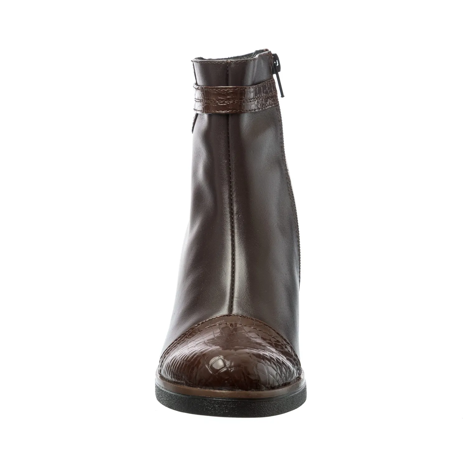 Catinca Shoes 80 MBC ghete damă maro box-croco piele naturală