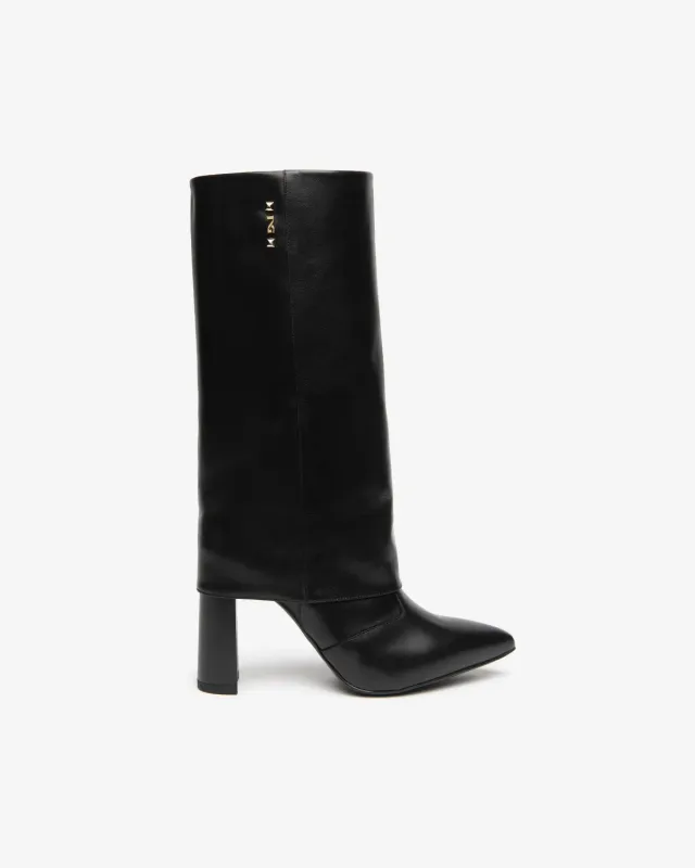 NeroGiardini Cizme Dama Piele Toc Bloc 95 mm