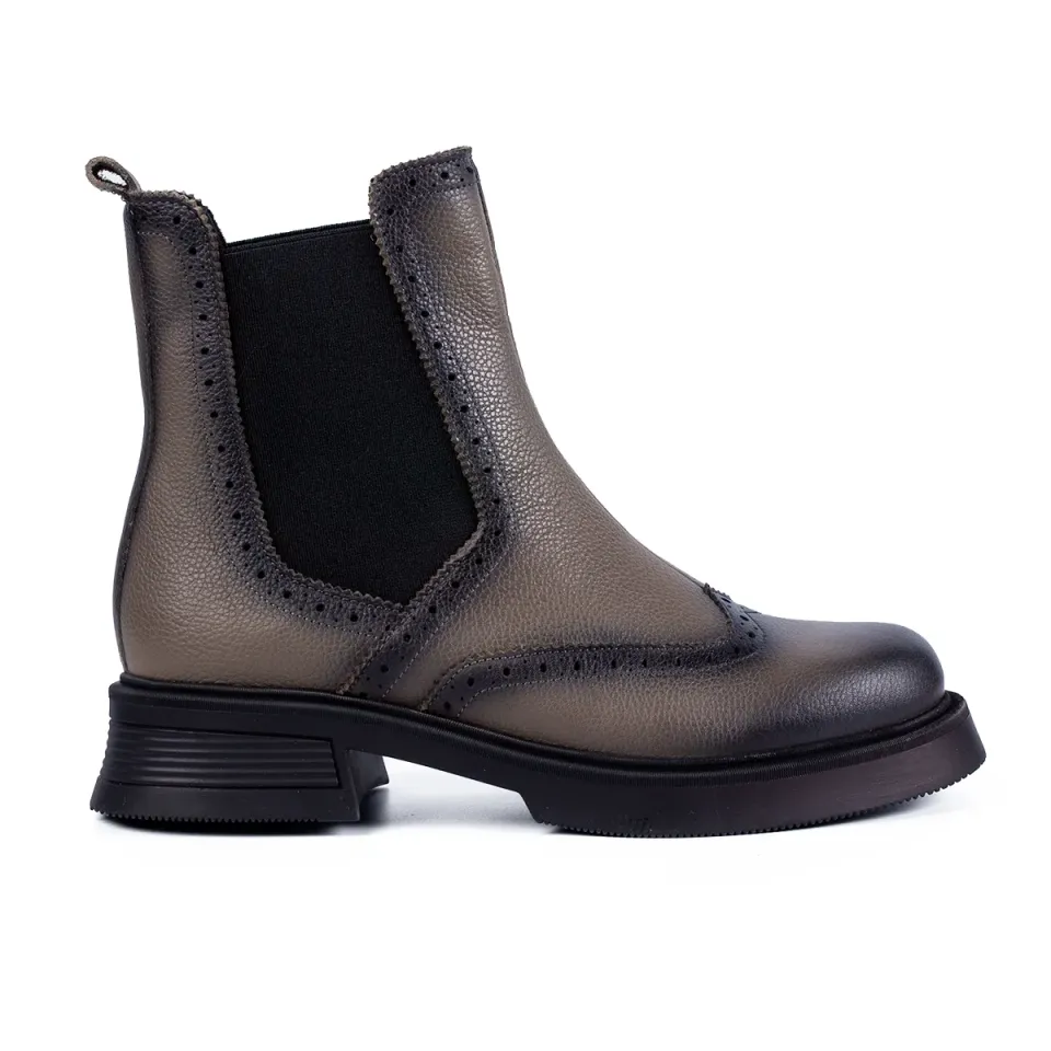 Lucas Shoes 400 ghete femei bej piele naturala