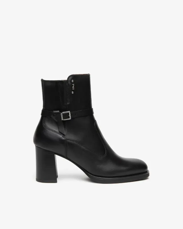 NeroGiardini botine dama piele intoarsa toc 75mm