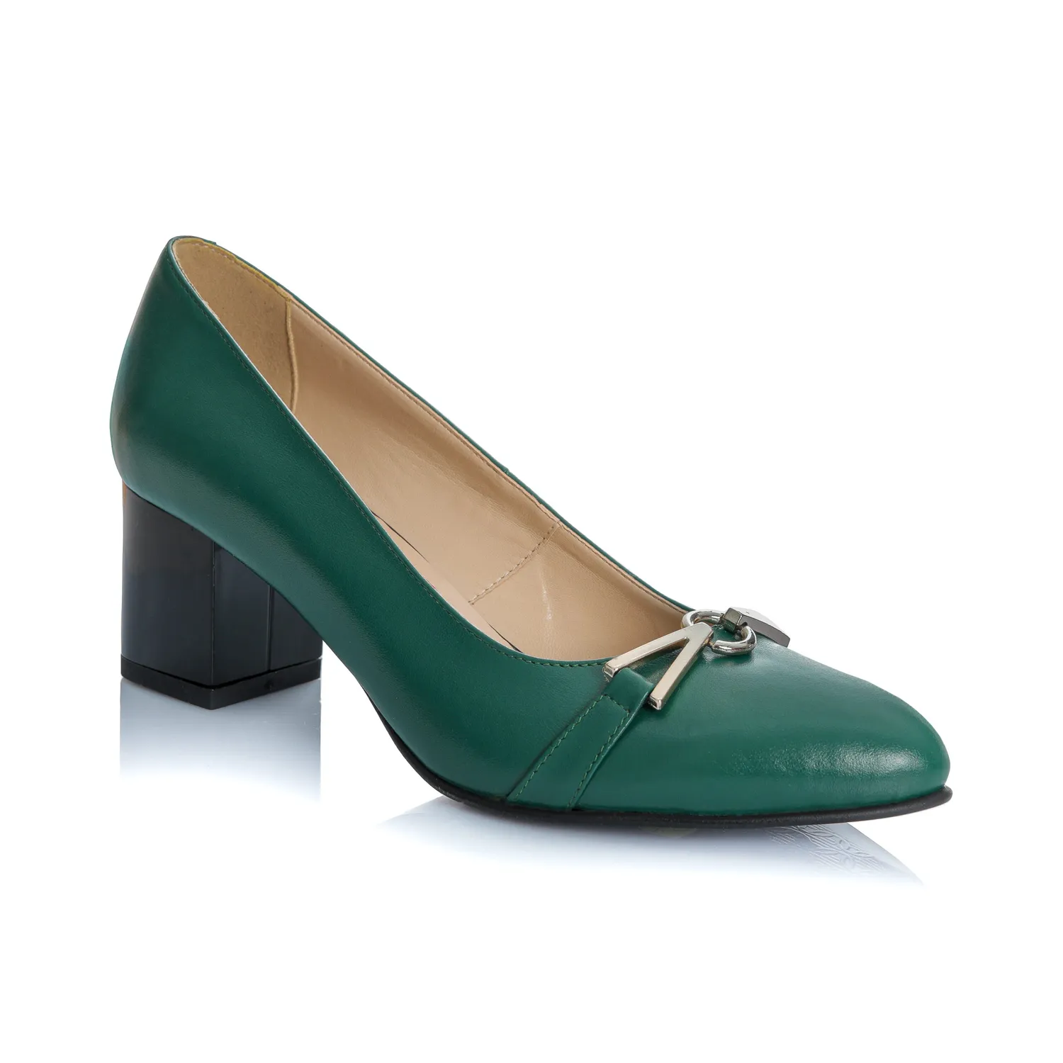 Catinca Shoes A44 VB pantofi dama verde box piele