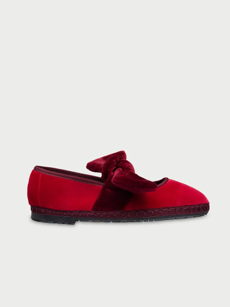 Flagelus Lyra Burgundy papuci catifea visiniu