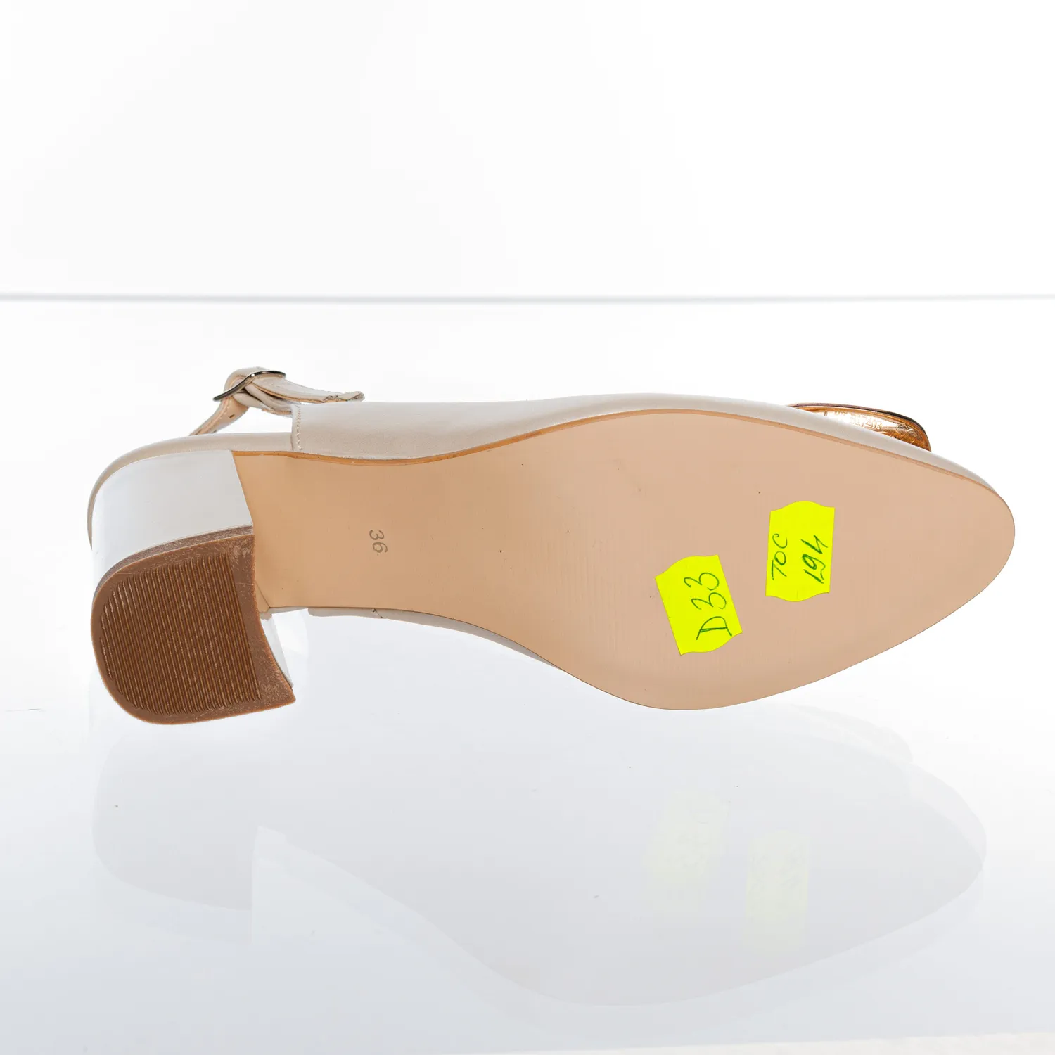 Catinca Shoes D33 BS sandale dama bej sidef piele naturala