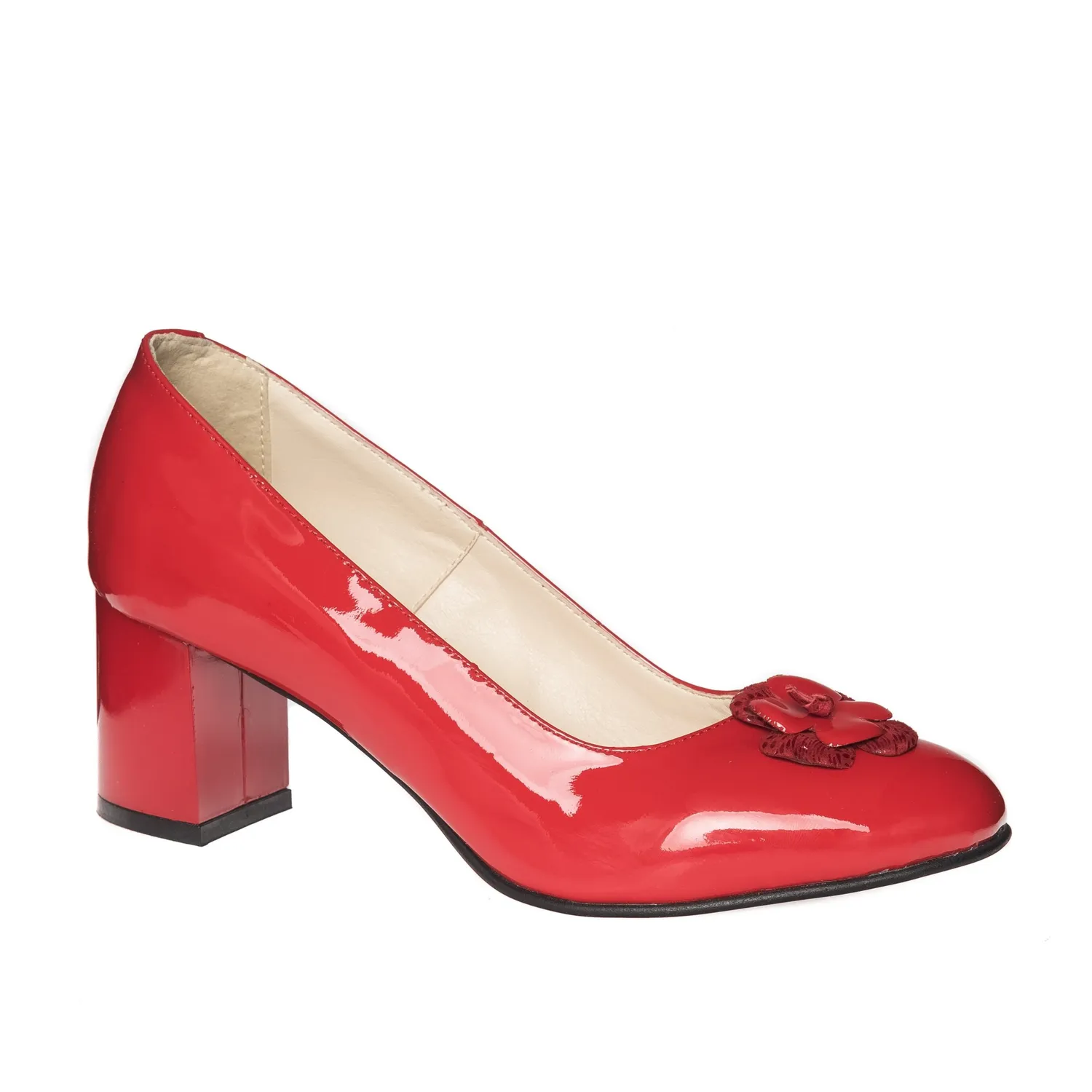 Catinca Shoes R6 RL pantofi dama rosu lac piele naturala