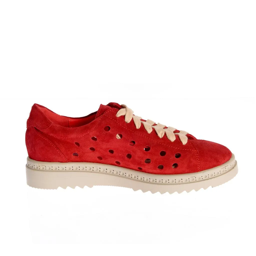 Ana Urbana Shoes Boston pantofi casual rosii piele intoarsa