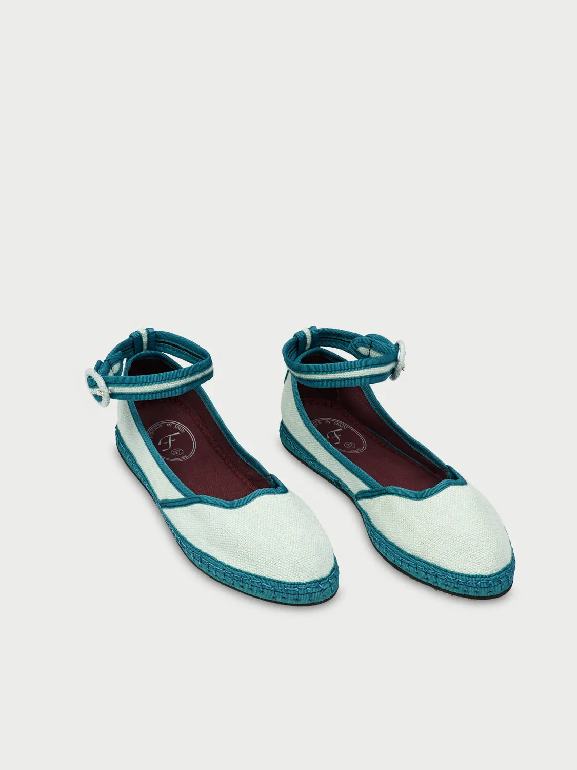 Flagelus Phoebe balerini in bleu cu bareta