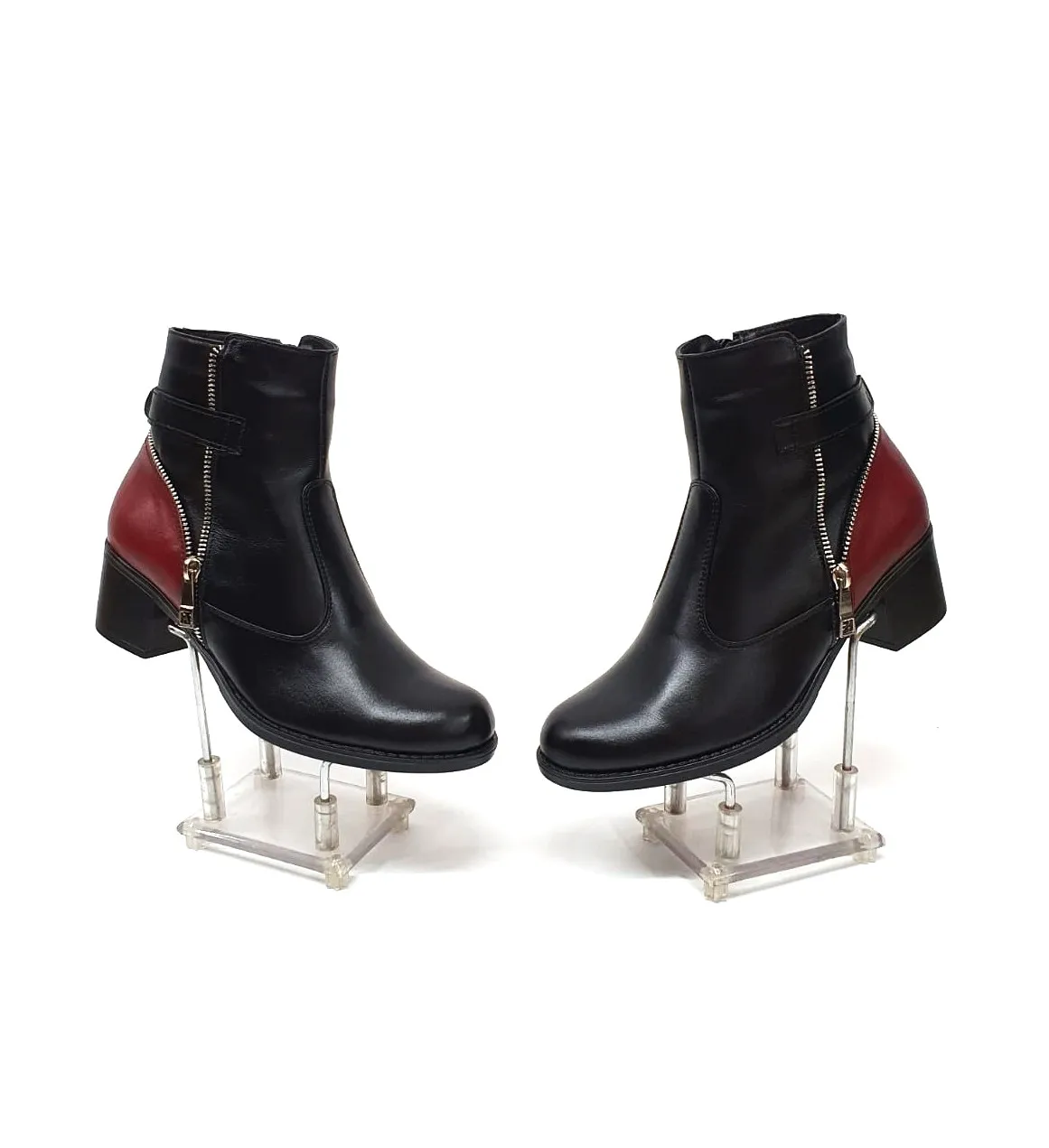 Catinca Shoes GX51 NBO ghete dama piele negru bordo