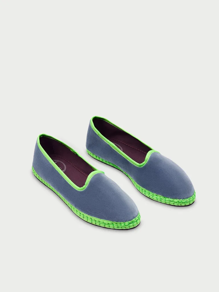 Flagelus Meredith slipper catifea gri
