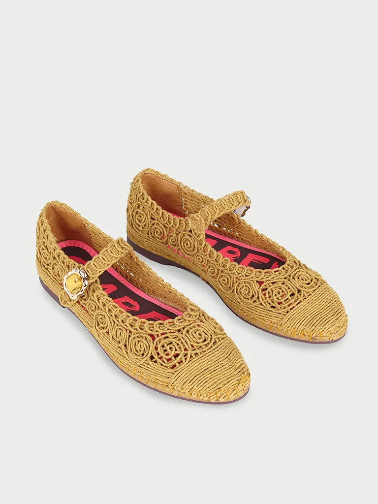 Flagelus Kyra Breeze Lime pantofi verzi broderie