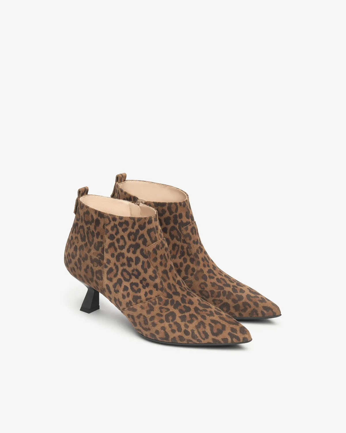 NeroGiardini botine dama piele intoarsa animal print