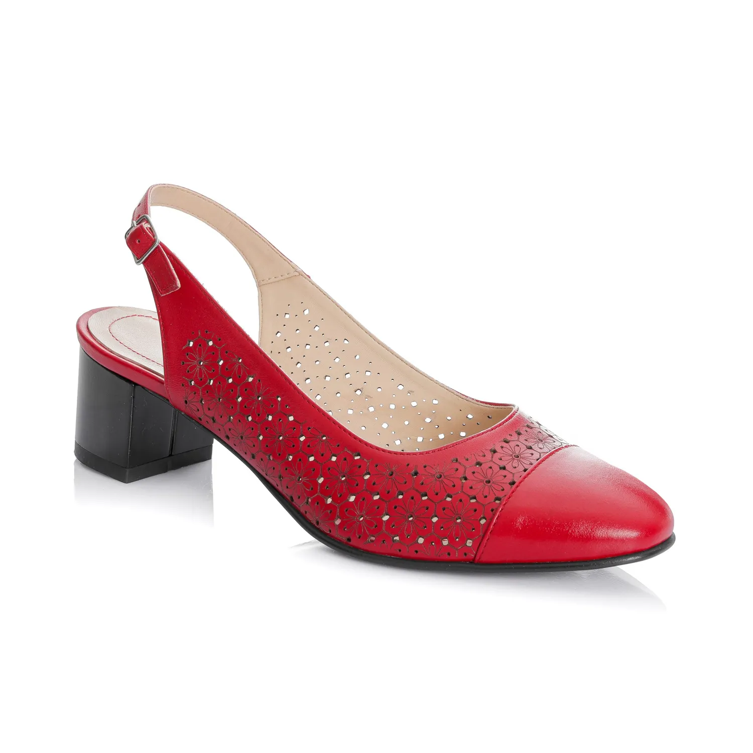 Catinca Shoes Rosu Box DT16 RB sandale piele rosii