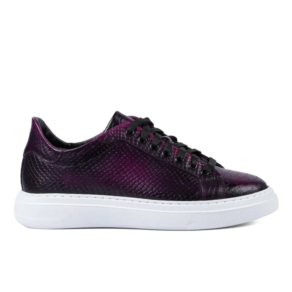 Lucas Shoes 513 Chile Bordo sneakers piele naturala