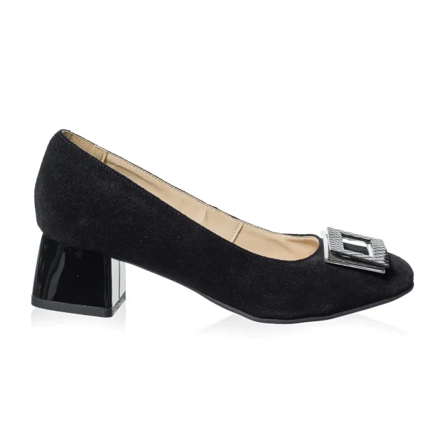 Catinca Shoes A34 NA pantofi dama piele negru antilopa