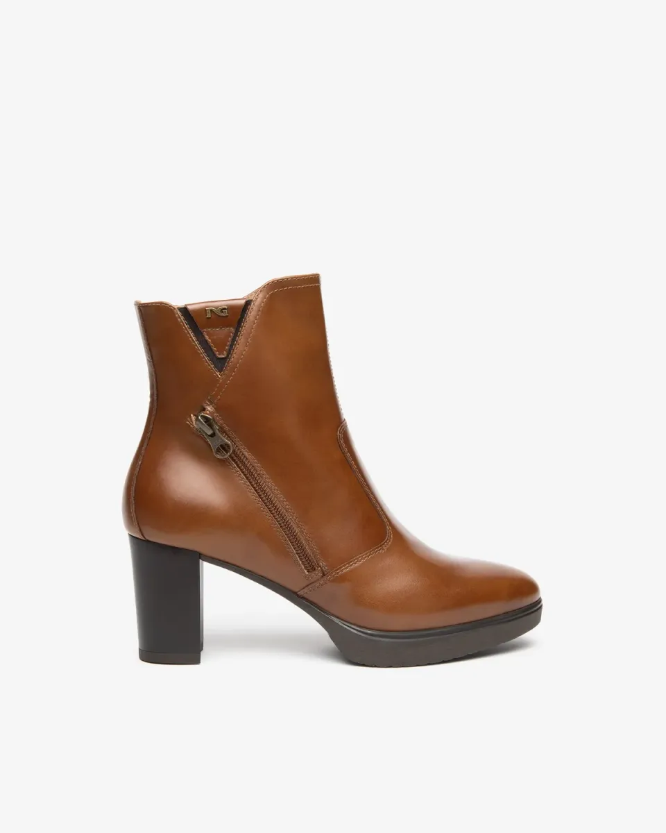 NeroGiardini botine dama piele toc platforma 70