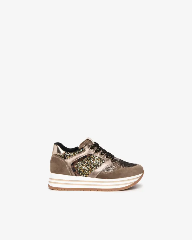 Sneakers fete NeroGiardini piele intoarsa