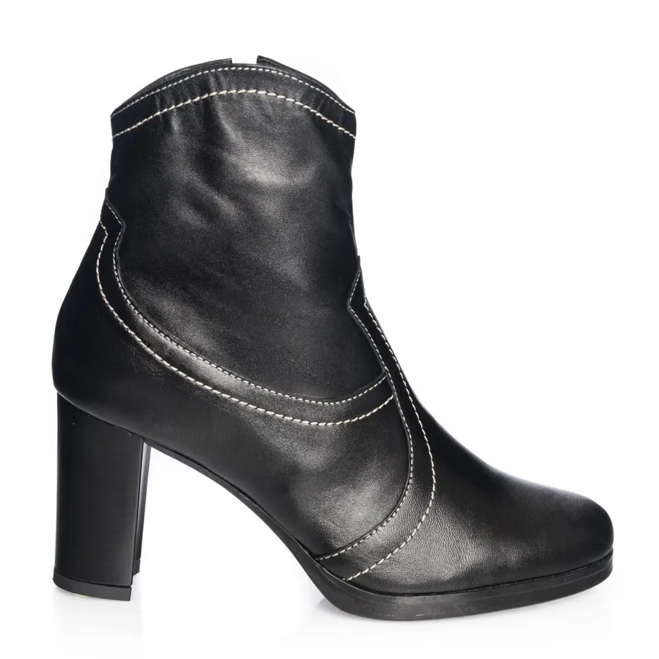 Catinca Shoes GX27 ghete dama negru box piele naturala