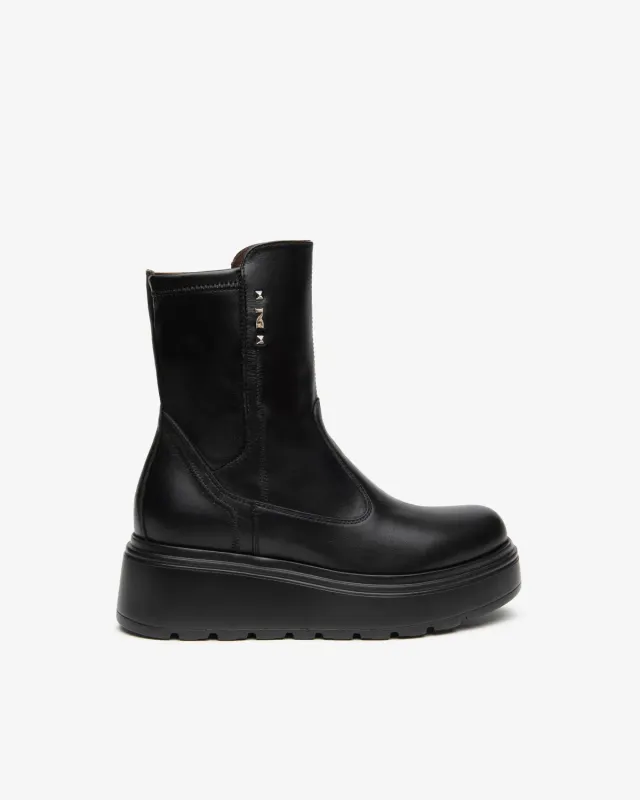 NeroGiardini botine piele naturala dama platforma 55mm