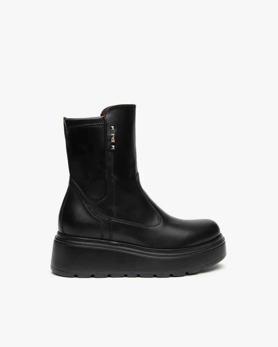 NeroGiardini botine piele naturala dama platforma 55mm