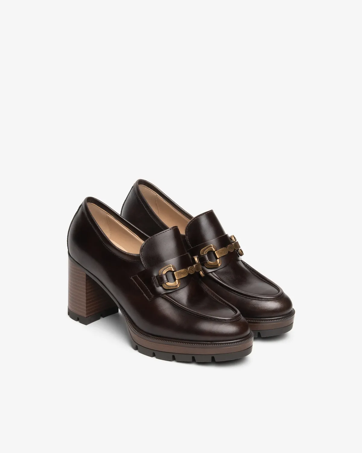 NeroGiardini mocasini dama piele toc 8 cm